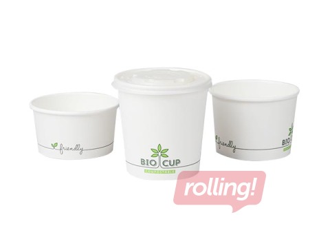 Крышки Biocup для мисок, CPLA, компостируемые, Ø115мм, 350-750мл, белые, 25 шт.