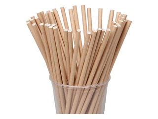 Cocktail straws, paper, craft, 20,5cm ø6mm,  250 pcs 