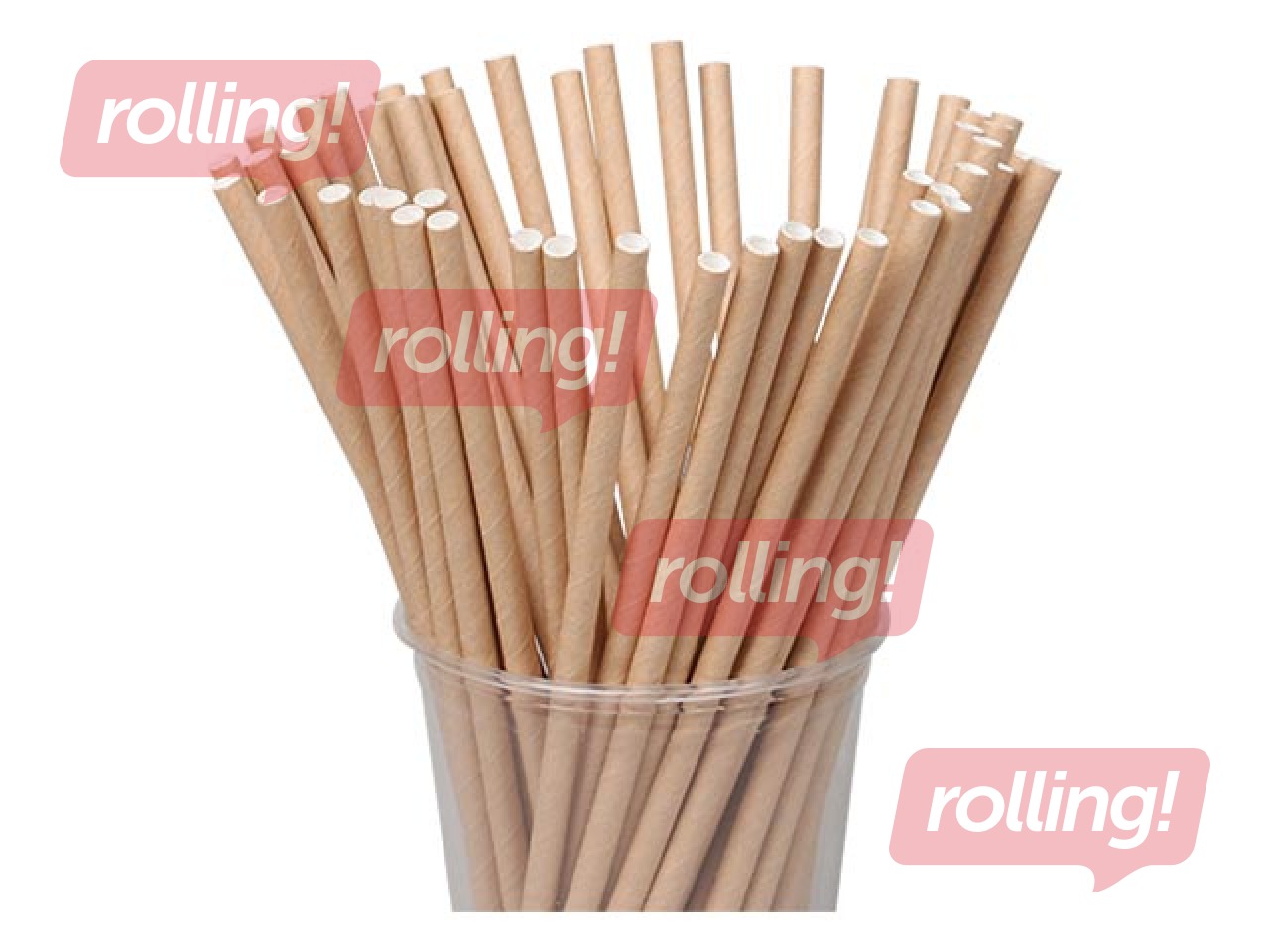 Kokteiļu salmiņi, papīra, 20,5 cm ø6 mm, 250 gab., brūni