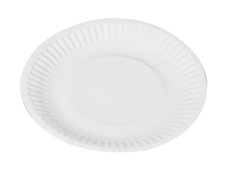 Papīra šķīvji, balti, 15cm, 100 gab.