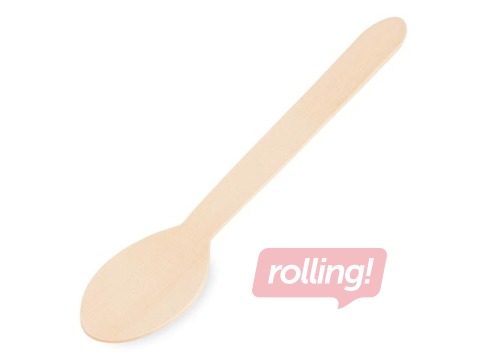 Spoons, wooden, 16cm, 100 pcs.