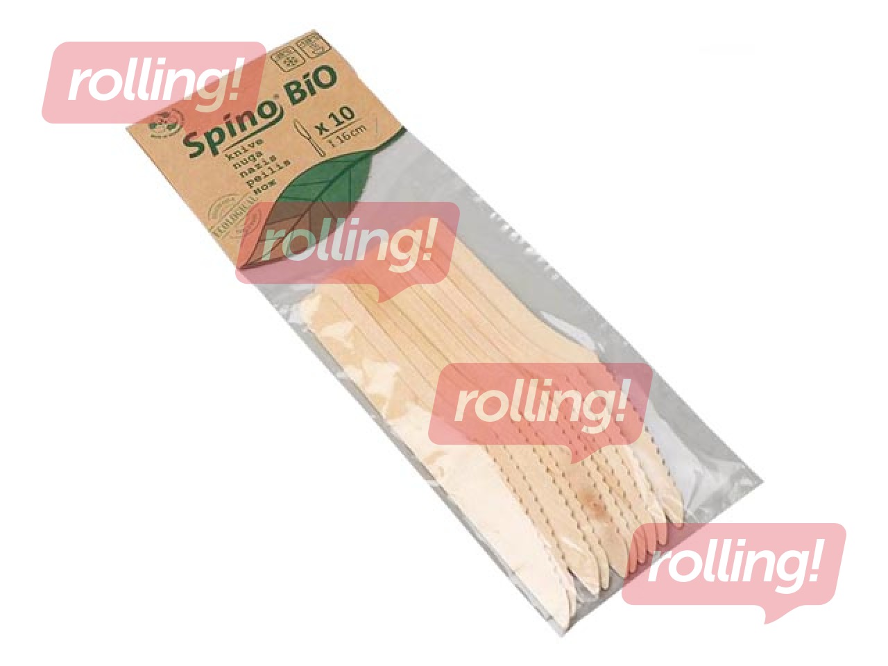 Naži, koka, 16cm, 10 gab.