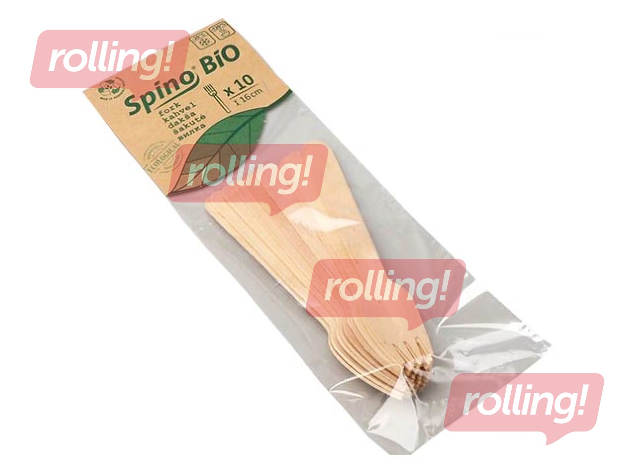 Dakšas, koka, 16cm, 10 gab.