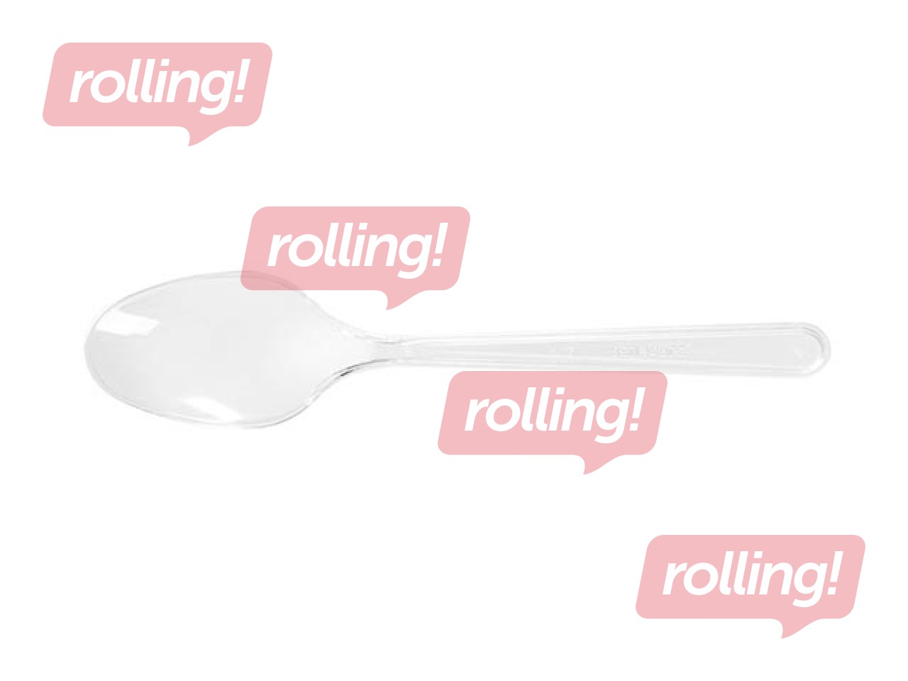 Teaspoons, plastic, reusable, transparent, 50 pcs.