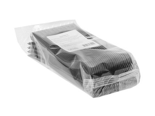 Dakšas plastmasas, atkārtoti lietojamas, melnas, 50 gab.