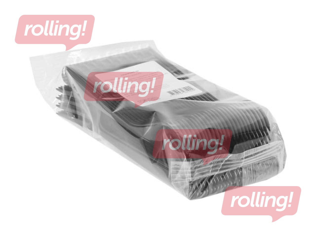 Dakšas plastmasas, atkārtoti lietojamas, melnas, 50 gab.