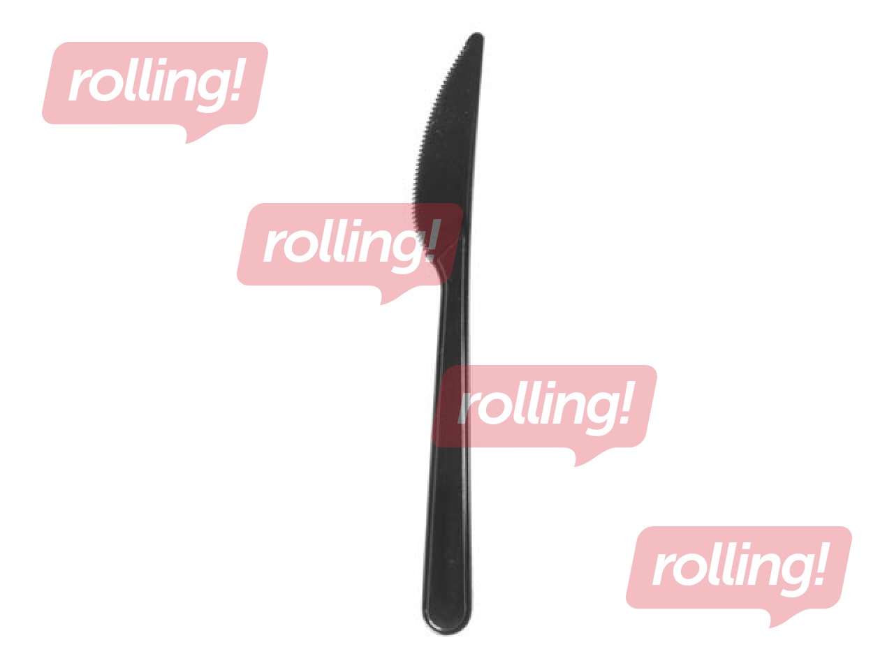 Naži plastmasas, atkārtoti lietojami, melni, 50 gab.