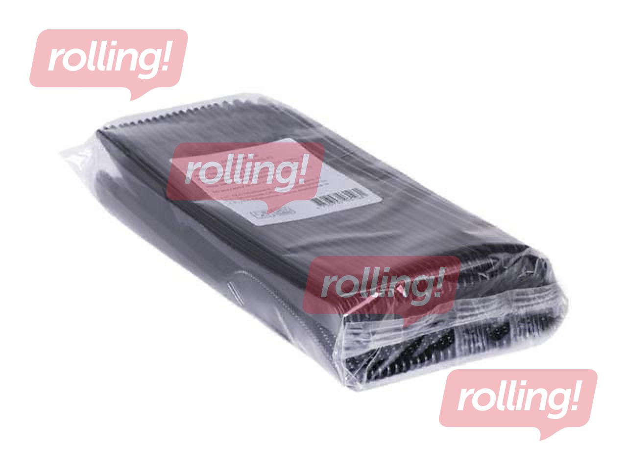 Naži plastmasas, atkārtoti lietojami, melni, 50 gab.