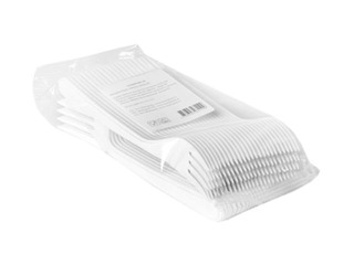 Вилы пластиковые, многоразовые, белые, 50 шт.