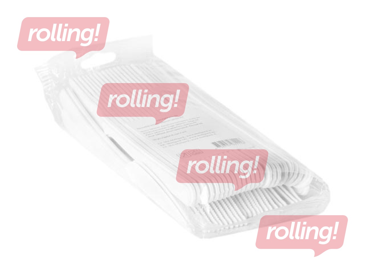 Knives plastic, reusable, white, 50 pcs.