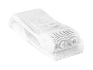 Teaspoons plastic, reusable, white, 50 pcs.