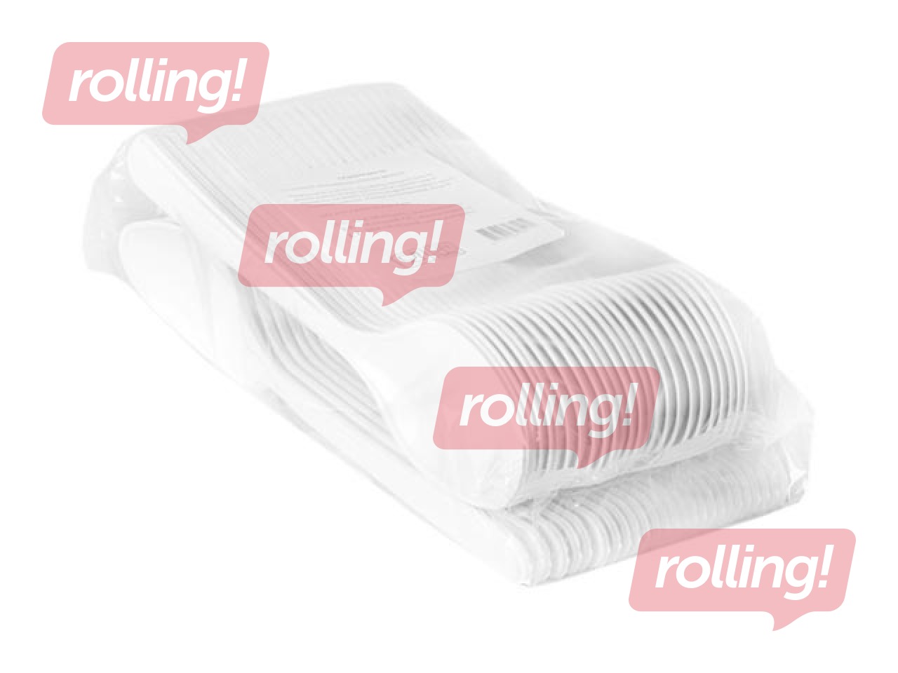 Teaspoons plastic, reusable, white, 50 pcs.