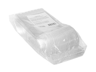 Lusikad plastikust, korduvkasutatavad, läbipaistvad, 50 tk