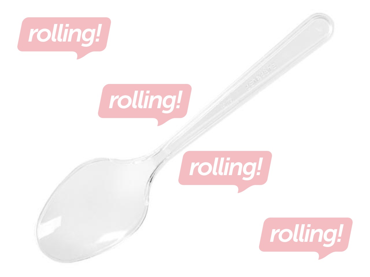 Spoons plastic, reusable, transparent, 50 pcs.