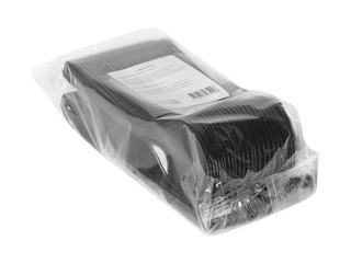 Karotes plastmasas, atkārtoti lietojamas, melnas, 50 gab.