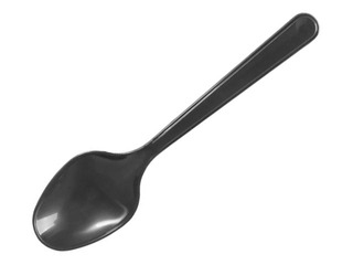 Lusikad plastikust, korduvkasutatavad, mustad, 50 tk
