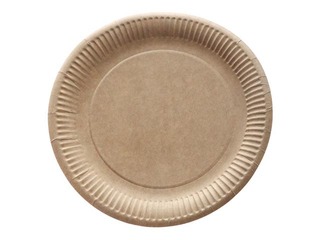 Paper plates, 23 cm, 50 pcs., brown
