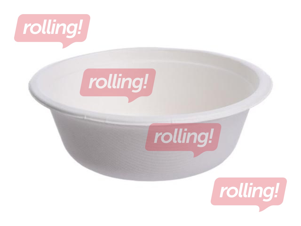 Bļodas zupai, cukuršķiedras, baltas, 500ml, 50 gab.