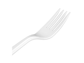 Plastmasas dakšas, atkārtoti lietojamas, baltas, 18cm, 12 gab.