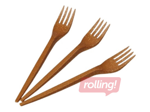 Puidukiudkahvlid, korduvkasutatavad, 185mm, 100 tk.