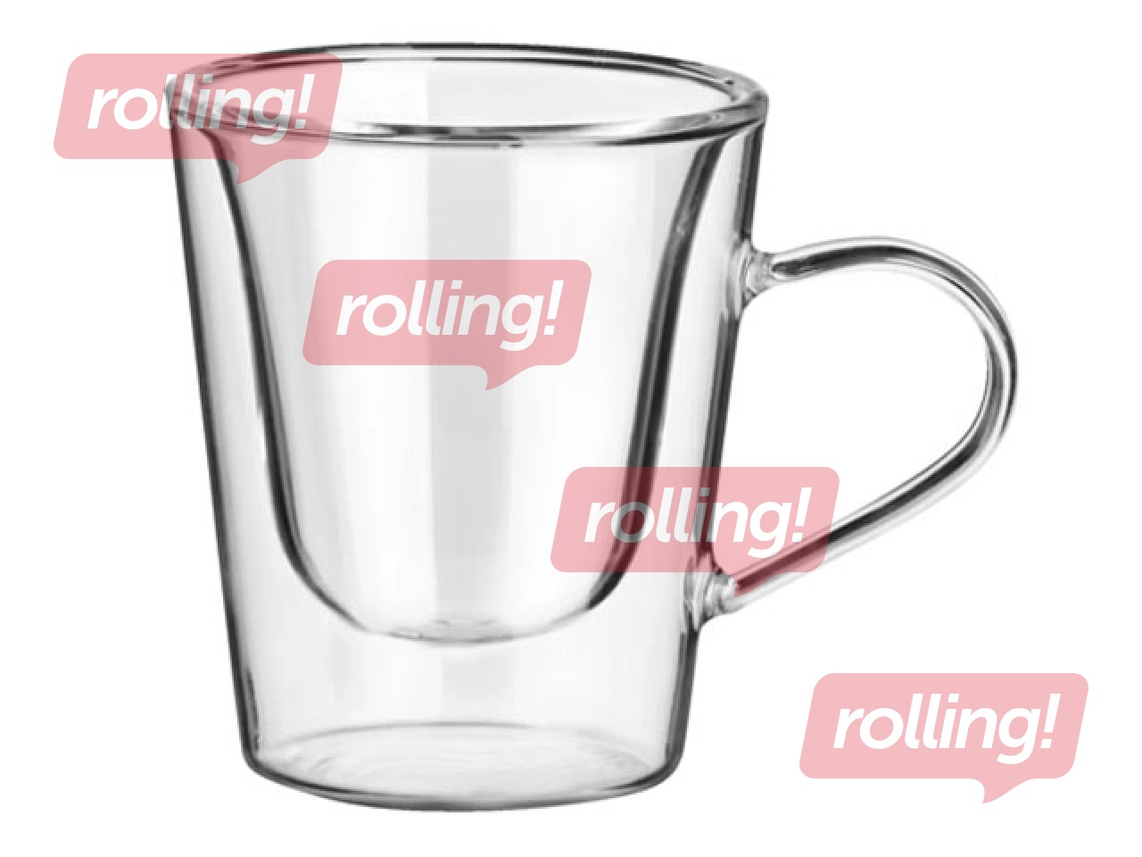 Krūze Thermic, stikla, dubultām sienām, 2gab., 295ml