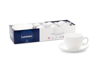 Kafijas servīze Luminarc Diwalli, balta, 220ml, 6 personām