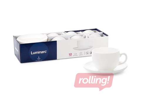 Кофейный сервиз Luminarc Diwali, белый, 220 мл, на 6 персон