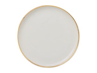 Керамическая тарелка, PRIMA GOLD, белая с золотой каймой, 21см