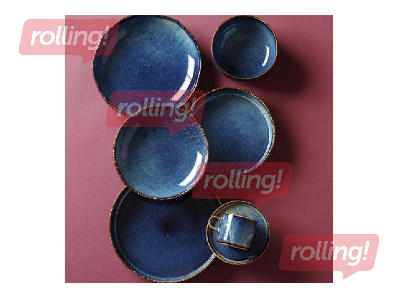 Apakštase Eminence, porcelāna, zila, 14cm