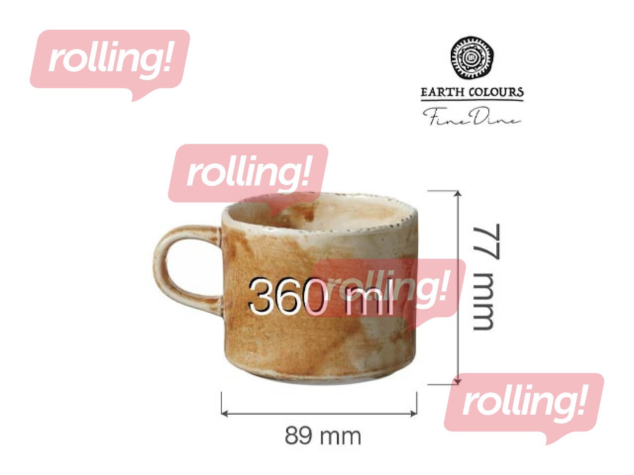 Mug Constancy, Porcelain, Beige, 360ml