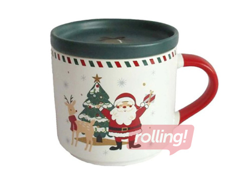 Mug Toro with Lid Christmas, Ceramic, 400ml
