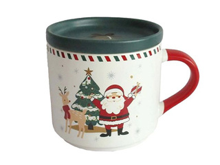 Mug Toro with Lid Christmas, Ceramic, 400ml