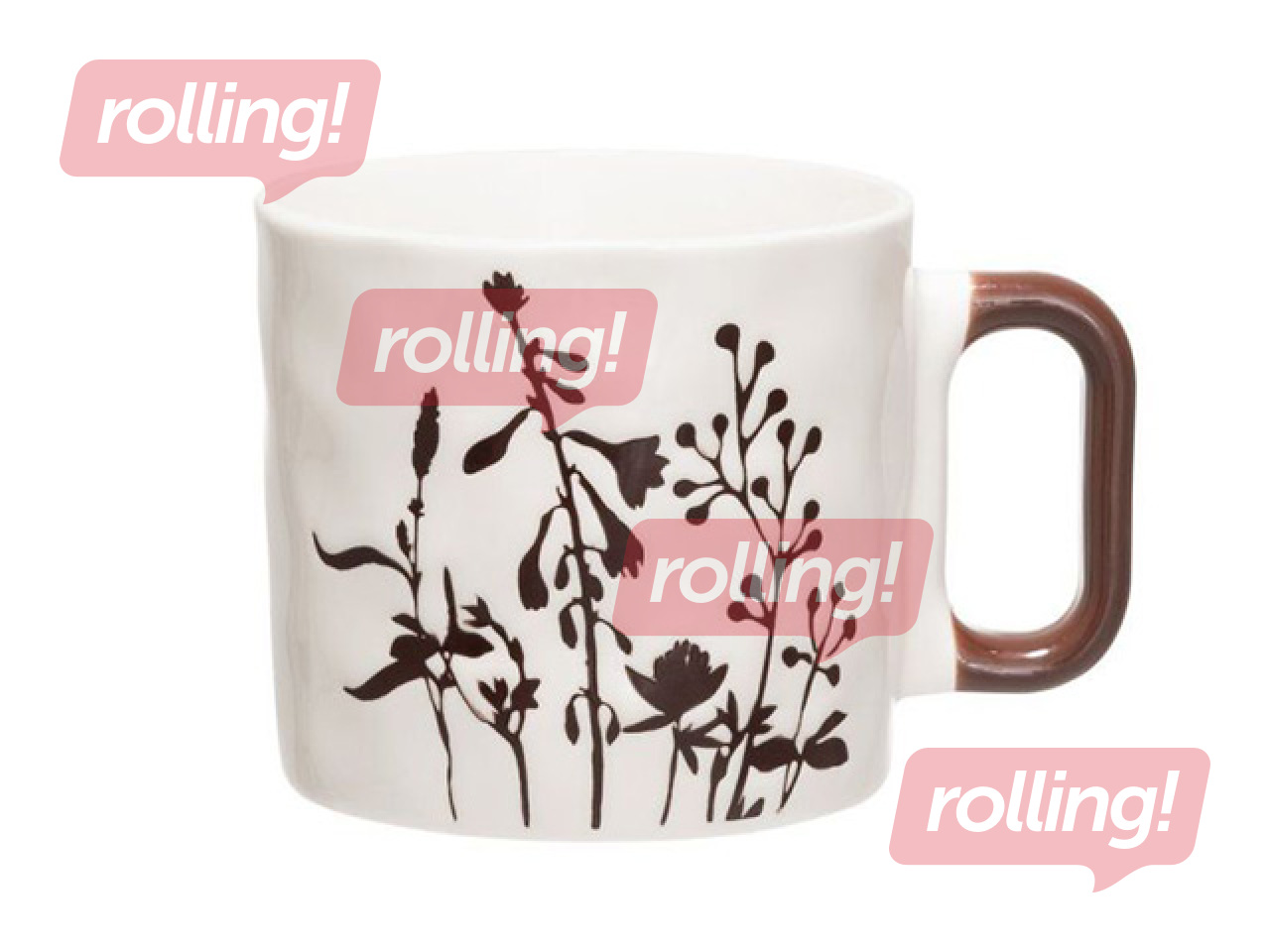 Krūze ar reljefu, porcelāna, dažādas krāsas, 435ml