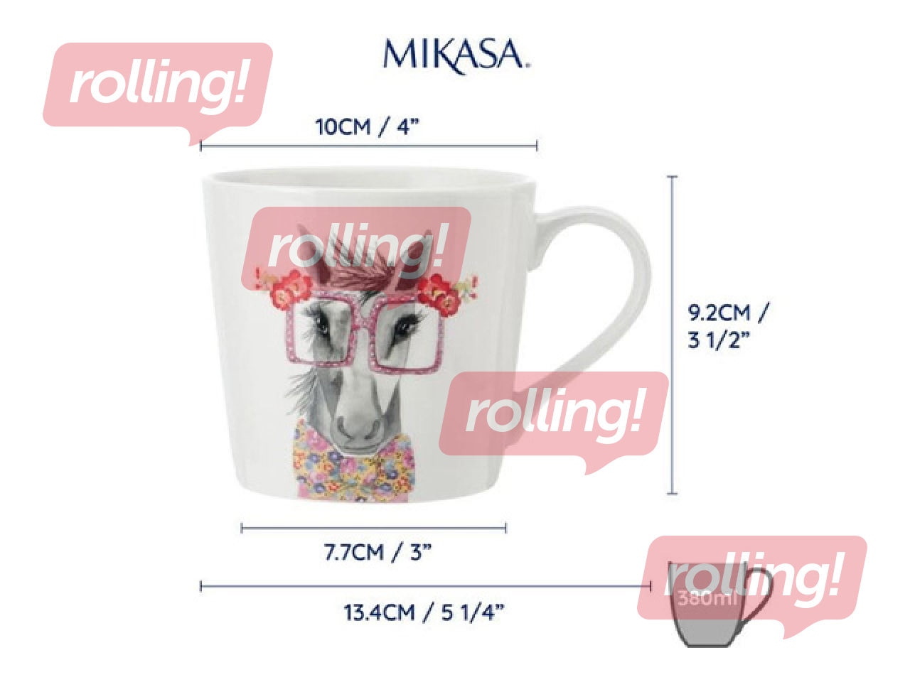 Krūze Mikasa Tipperleyhill Zirgs, porcelāna, 380ml