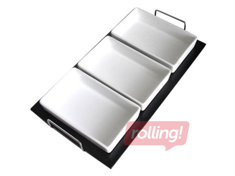 Servēšanas trauki ar paplāti, 32x18x4cm