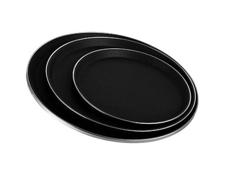 Tray with metal edge PINTINOX, non-slip, black, 40.5cm