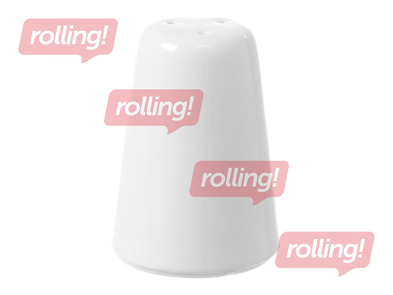 Salt Container Bianco, White, 5x7cm