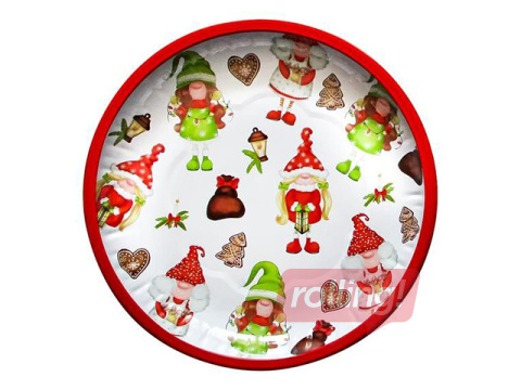 Paplāte Toro Ziemassvētku rūķi, metāla, Ø26cm