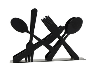 Salvešu turētājs Prymus-AGD, nerūsžējoša tērauda, melns, 12.5x8.5x4.5cm