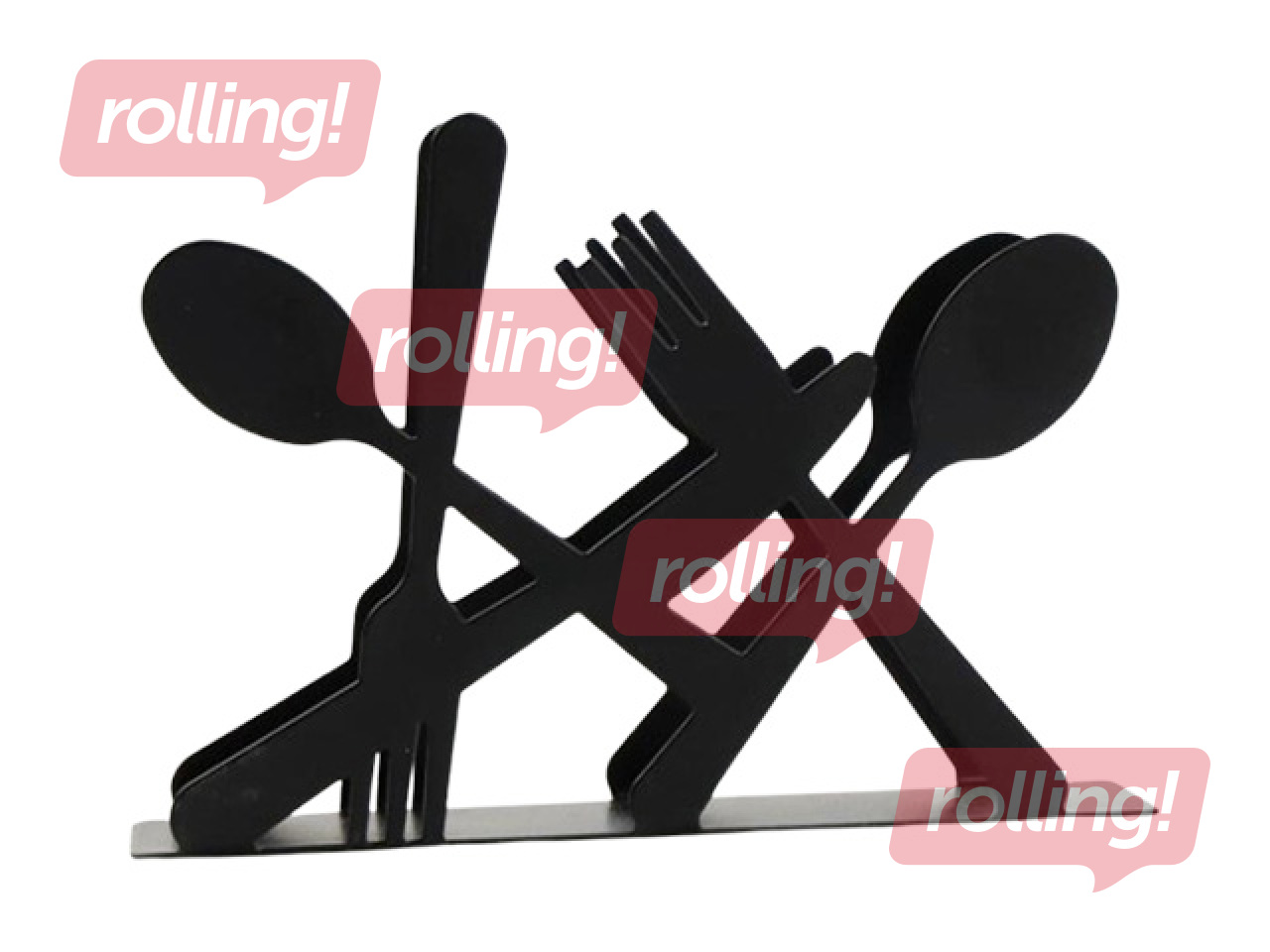 Salvešu turētājs Prymus-AGD, nerūsžējoša tērauda, melns, 12.5x8.5x4.5cm