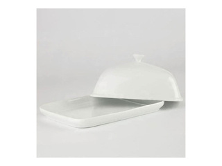 Sviesta trauks Prymus-AGD, porcelāna, balts, 18×14×10cm