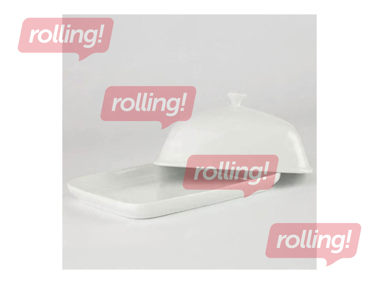 Sviesta trauks Prymus-AGD, porcelāna, balts, 18×14×10cm