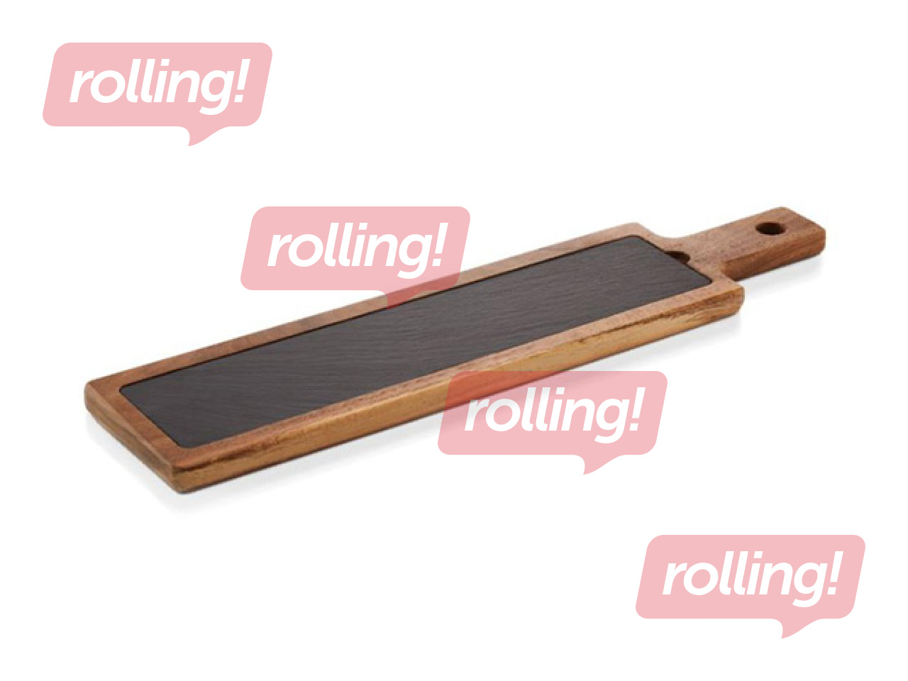 Servēšanas dēlītis WAS, Slate&Serve, akācijas koka, 53x12.5x1.5cm