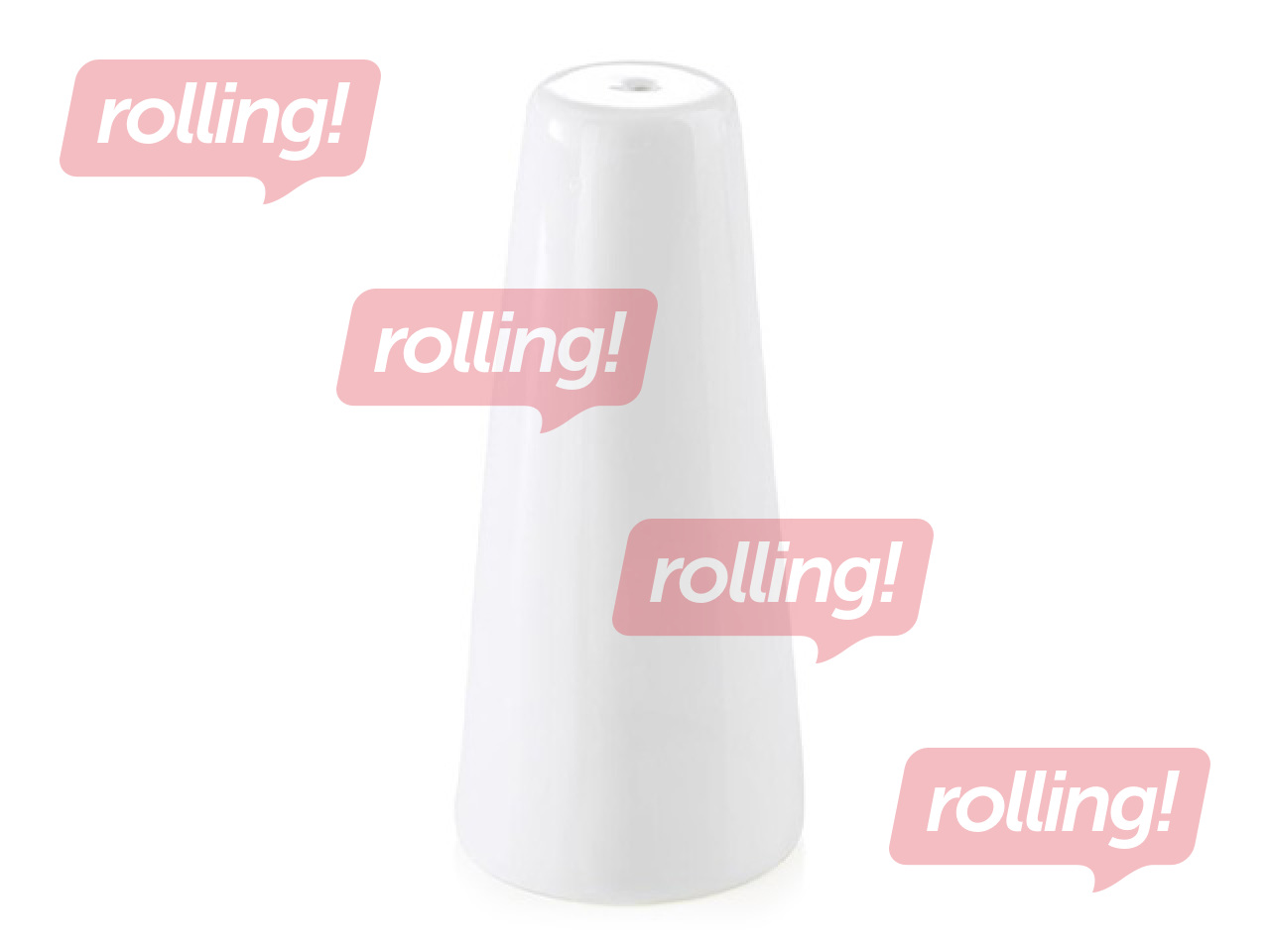 Piparu trauciņš WAS, porcelāna, balts, 8.5cm