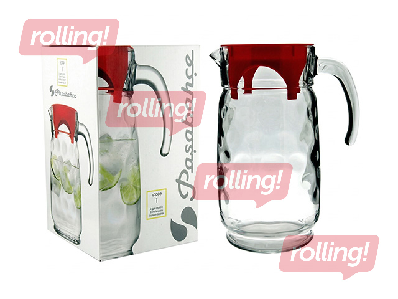 Karafe Space, ar vāku, stikla, caurspīdīga, 1.6l
