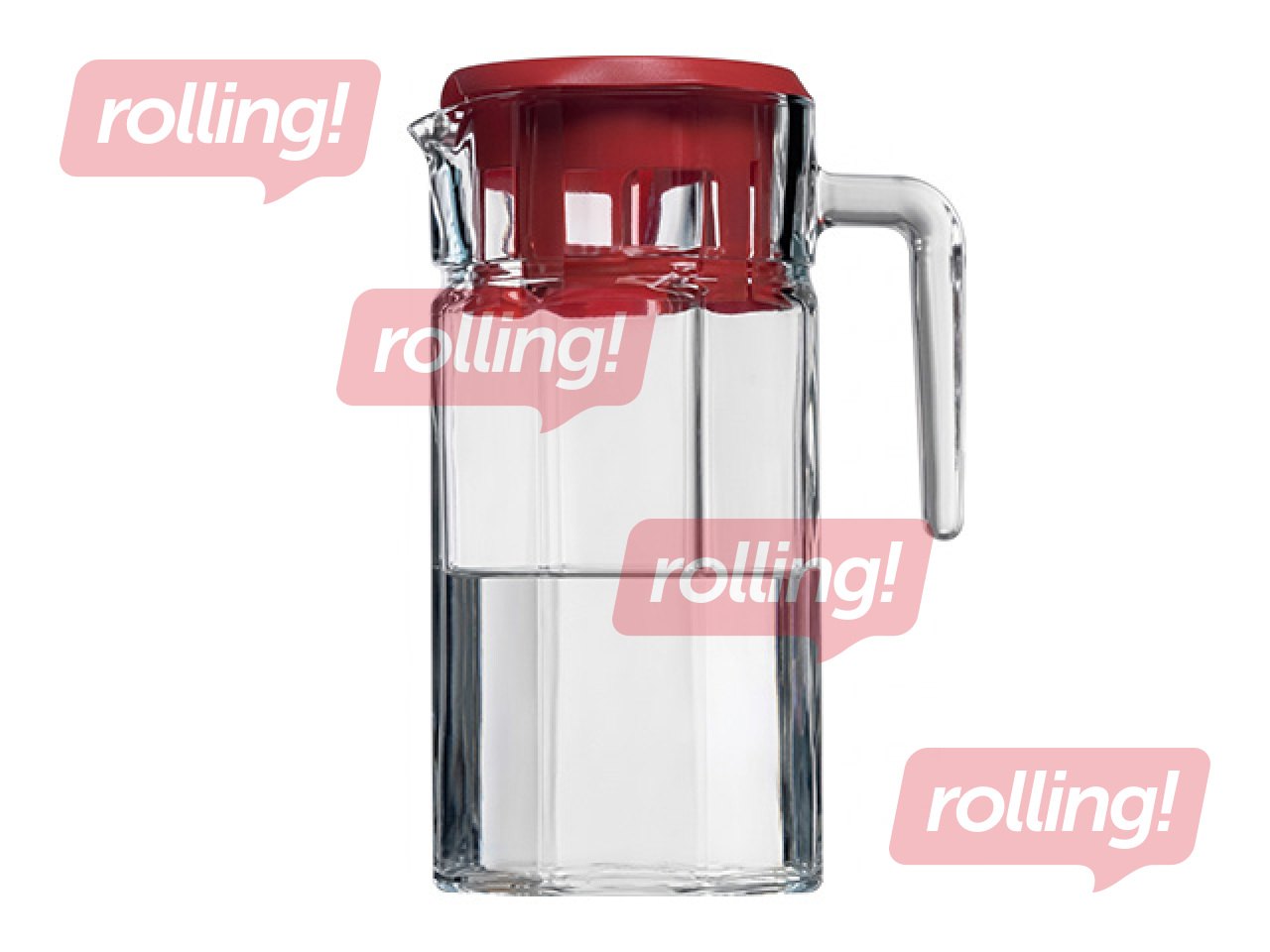 Juice jug Kosem, glass, clear, with plastic lid, 1.5l