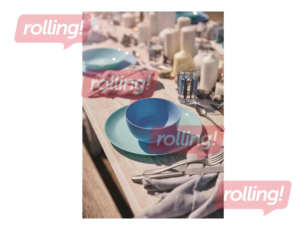 Šķīvis Diwalli, pusdienu, tirkīzs,  25cm