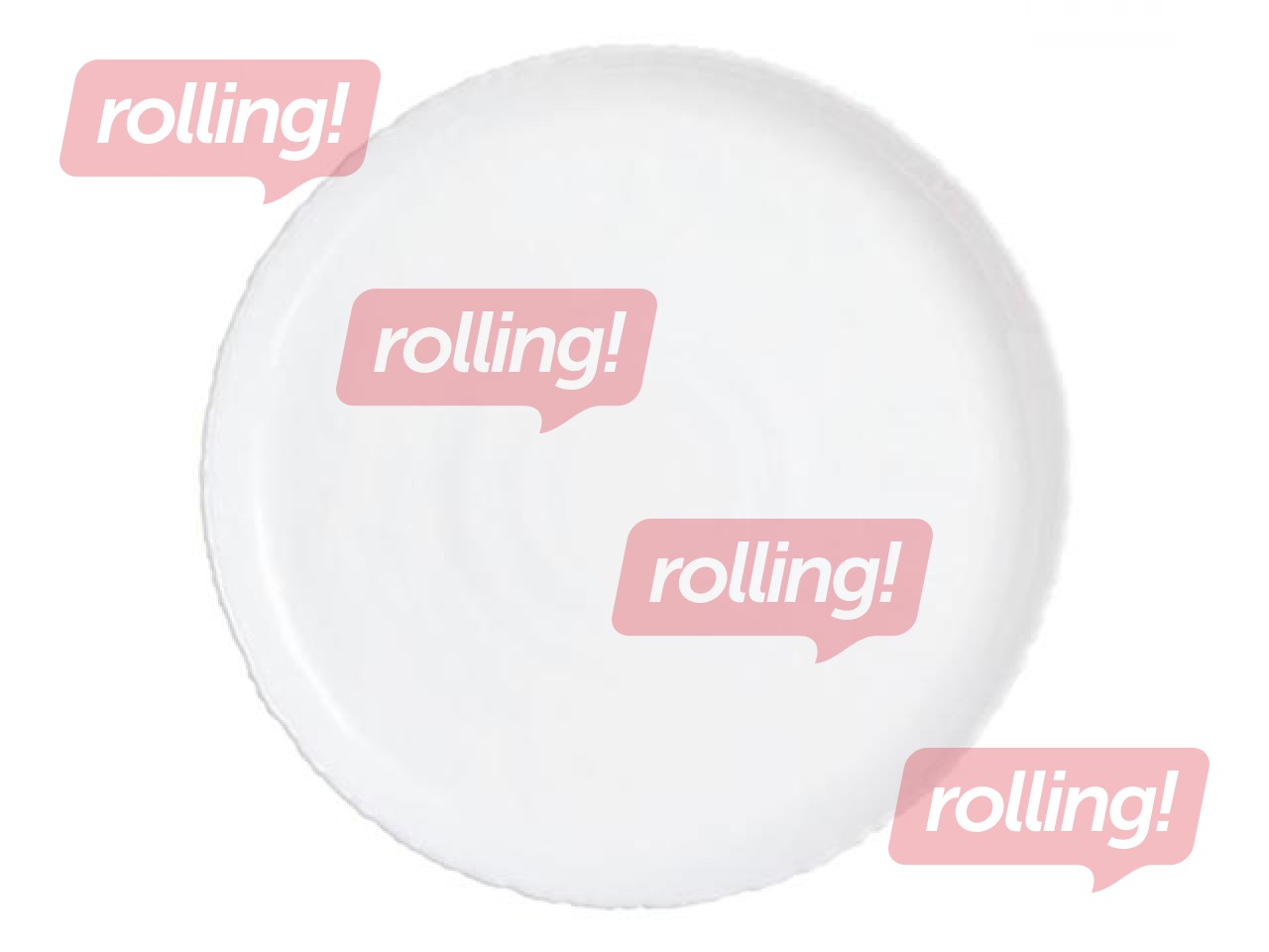 Dessert plate Ammonite, glass, 19cm, white