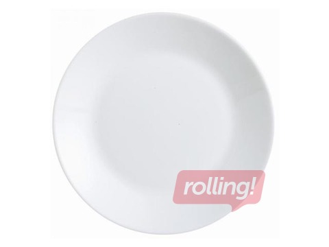 Dessert plate Zelie, glass, 18cm, white