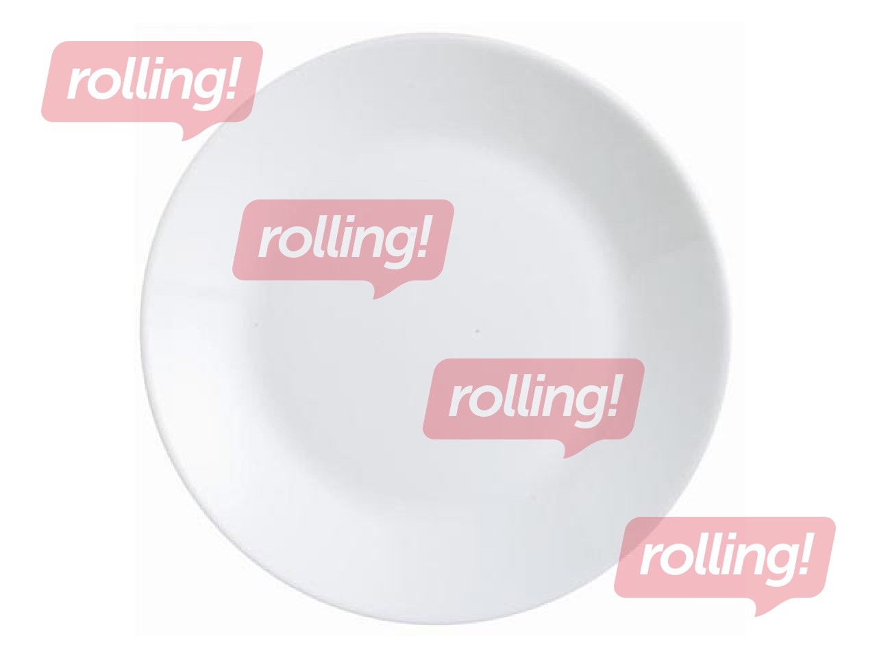 Dessert plate Zelie, glass, 18cm, white